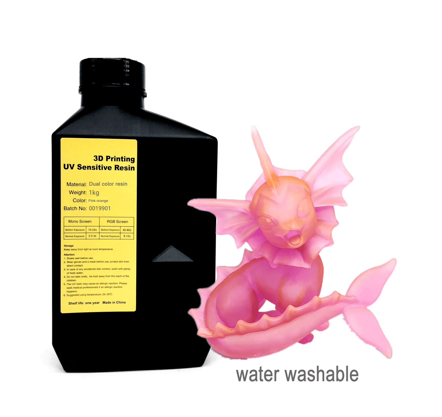 Water Washable - Orange + Pink